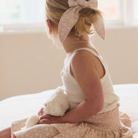 Organic Cotton Bow - Rosalie Field Rose Childrens Hair Bow from Jamie Kay Australia