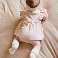 Organic Cotton Elianna Playsuit - Rosalie Field Rose Childrens Playsuit from Jamie Kay Australia