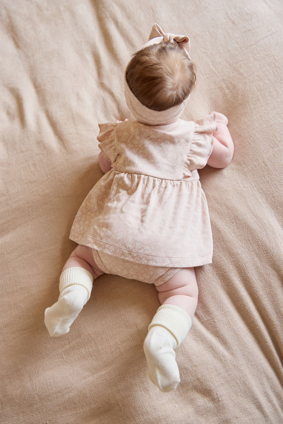 Organic Cotton Elianna Playsuit - Rosalie Field Rose Childrens Playsuit from Jamie Kay Australia