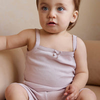 Organic Cotton Modal Singlet - Violet Tint Childrens Singlet from Jamie Kay Australia