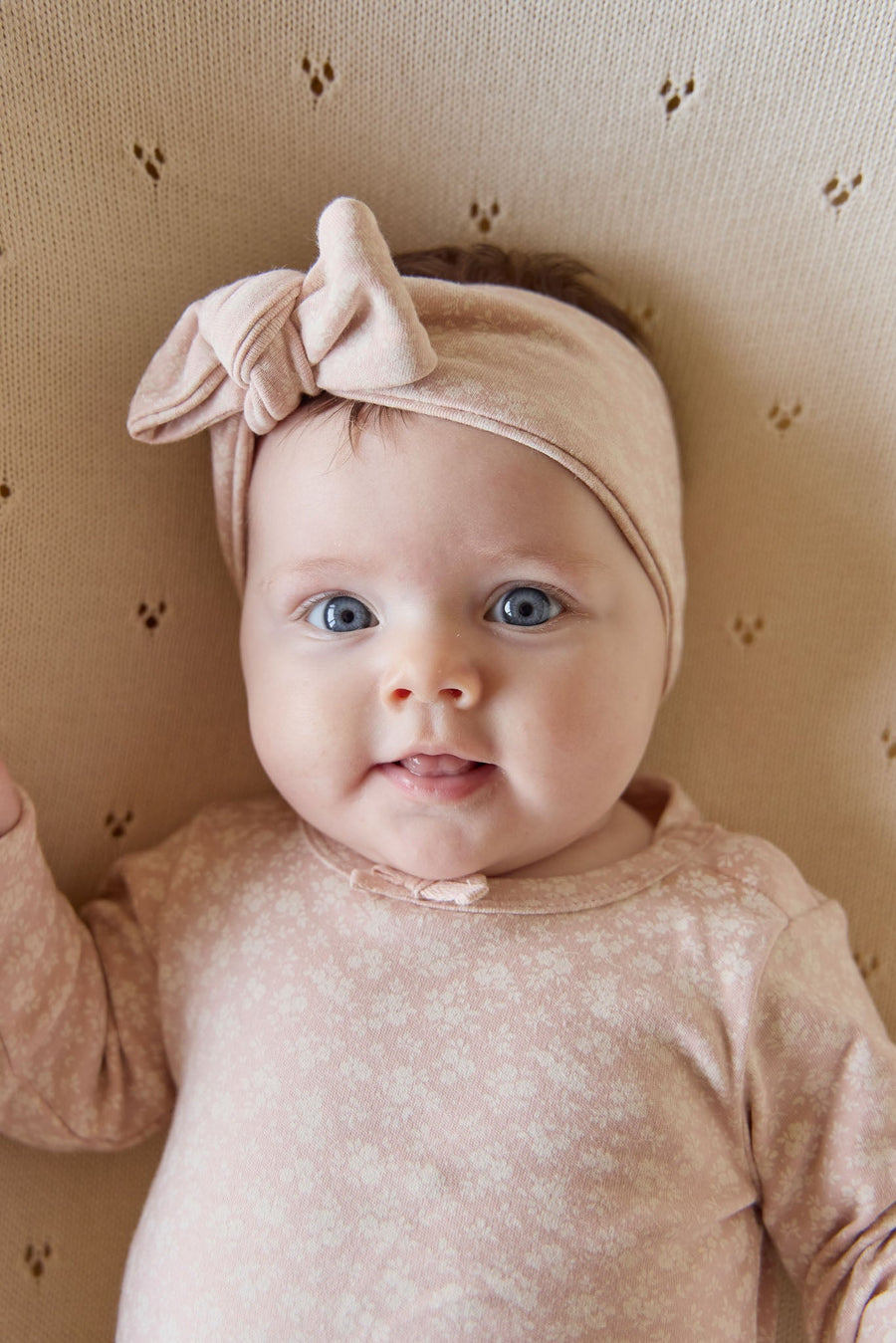 Organic Cotton Headband - Rosalie Field Rose Childrens Headband from Jamie Kay Australia