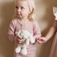 Organic Cotton Modal Long Sleeve Henley - Peony Marle Childrens Top from Jamie Kay Australia