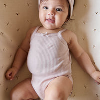 Organic Cotton Modal Singlet Bodysuit - Violet Tint Childrens Bodysuit from Jamie Kay Australia