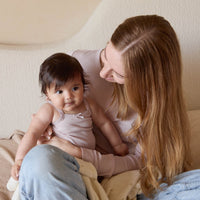 Organic Cotton Modal Singlet Bodysuit - Violet Tint Childrens Bodysuit from Jamie Kay Australia