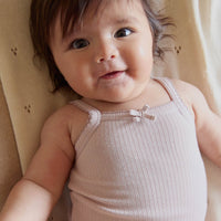 Organic Cotton Modal Singlet Bodysuit - Violet Tint Childrens Bodysuit from Jamie Kay Australia