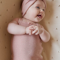 Organic Cotton Modal Singlet Bodysuit - Peony Marle Childrens Bodysuit from Jamie Kay Australia