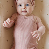 Organic Cotton Modal Singlet Bodysuit - Peony Marle Childrens Bodysuit from Jamie Kay Australia