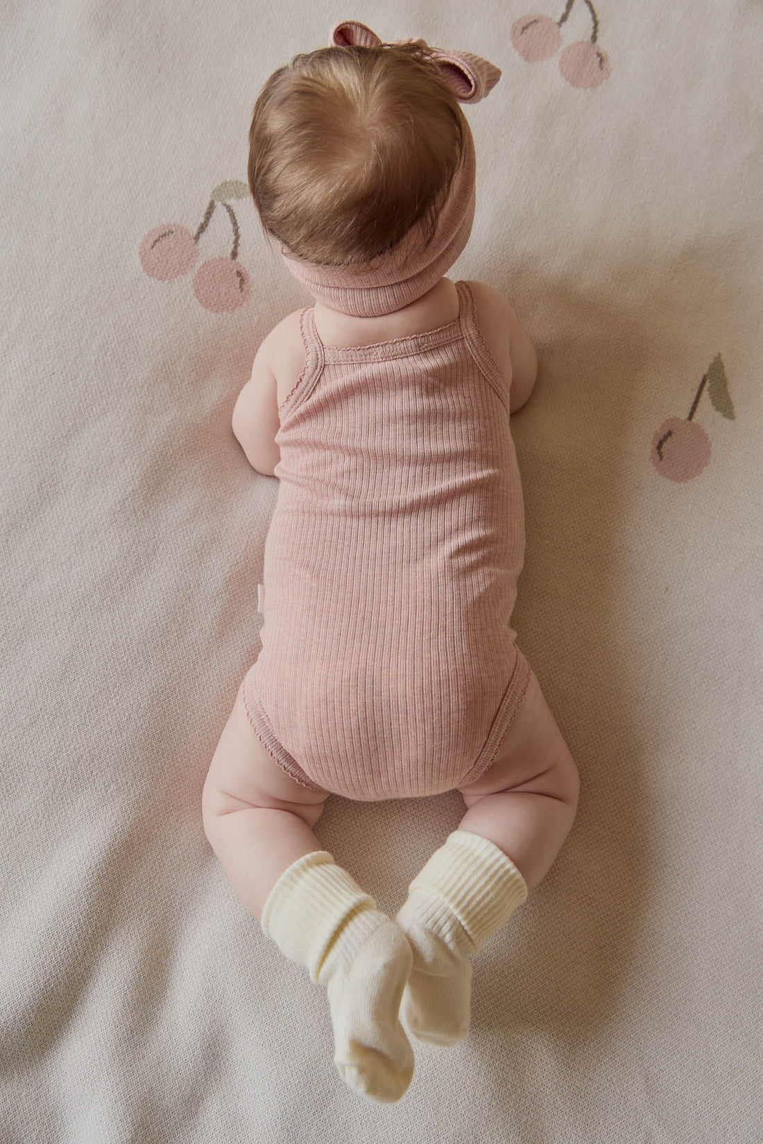 Organic Cotton Modal Singlet Bodysuit - Peony Marle Childrens Bodysuit from Jamie Kay Australia