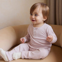 Organic Cotton Modal Everyday Legging - Violet Tint Childrens Legging from Jamie Kay Australia