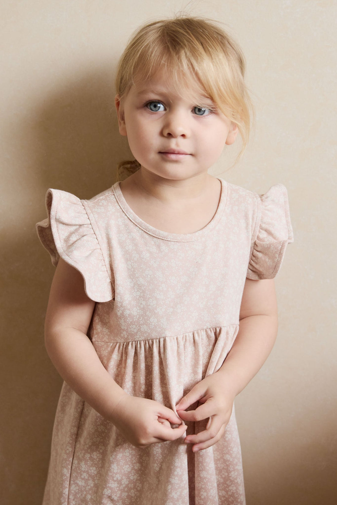 Organic Cotton Ada Dress - Rosalie Field Rose Childrens Dress from Jamie Kay Australia