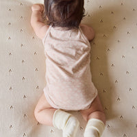 Organic Cotton Bridget Singlet Bodysuit - Rosalie Field Rose Childrens Bodysuit from Jamie Kay Australia