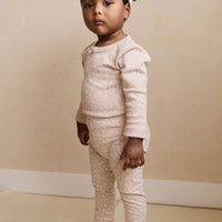 Organic Cotton Everyday Legging - Rosalie Field Rose Childrens Legging from Jamie Kay Australia