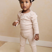 Organic Cotton Everyday Legging - Rosalie Field Rose Childrens Legging from Jamie Kay Australia