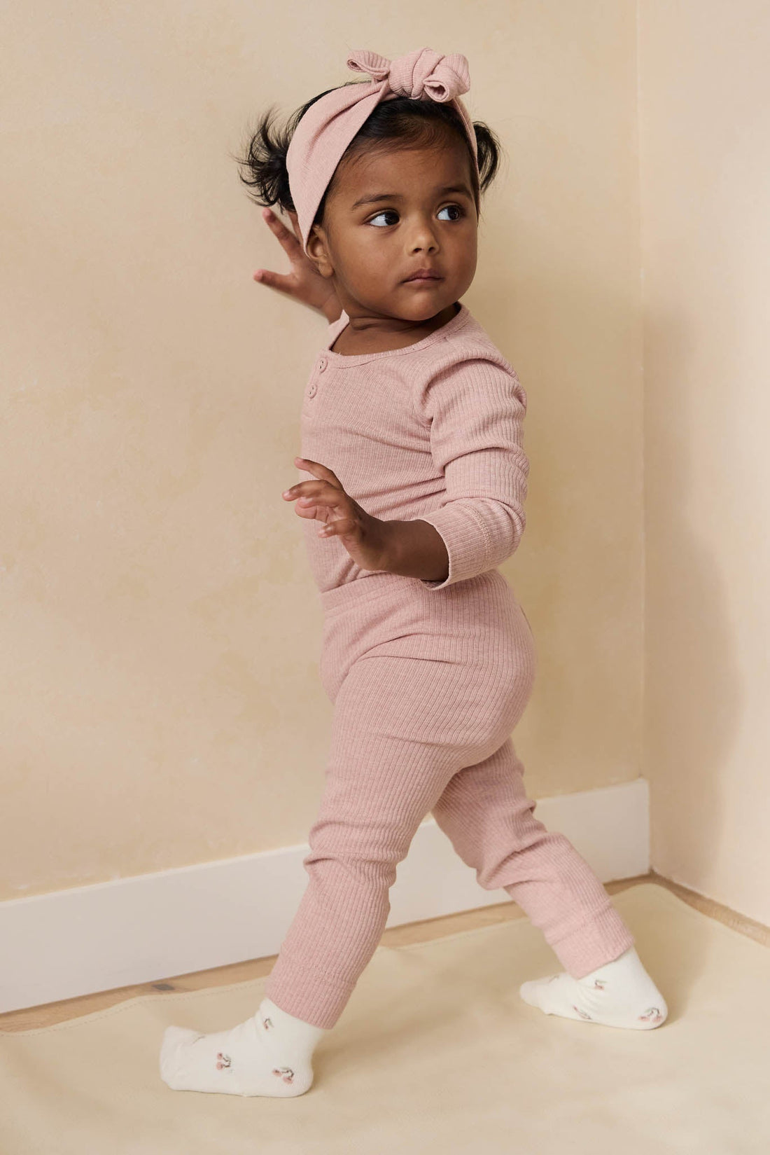 Organic Cotton Modal Everyday Legging - Peony Marle Childrens Legging from Jamie Kay Australia