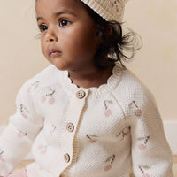 Delilah Cardigan - Cherry Love Blush Childrens Cardigan from Jamie Kay Australia