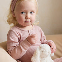 Organic Cotton Modal Long Sleeve Henley - Peony Marle Childrens Top from Jamie Kay Australia