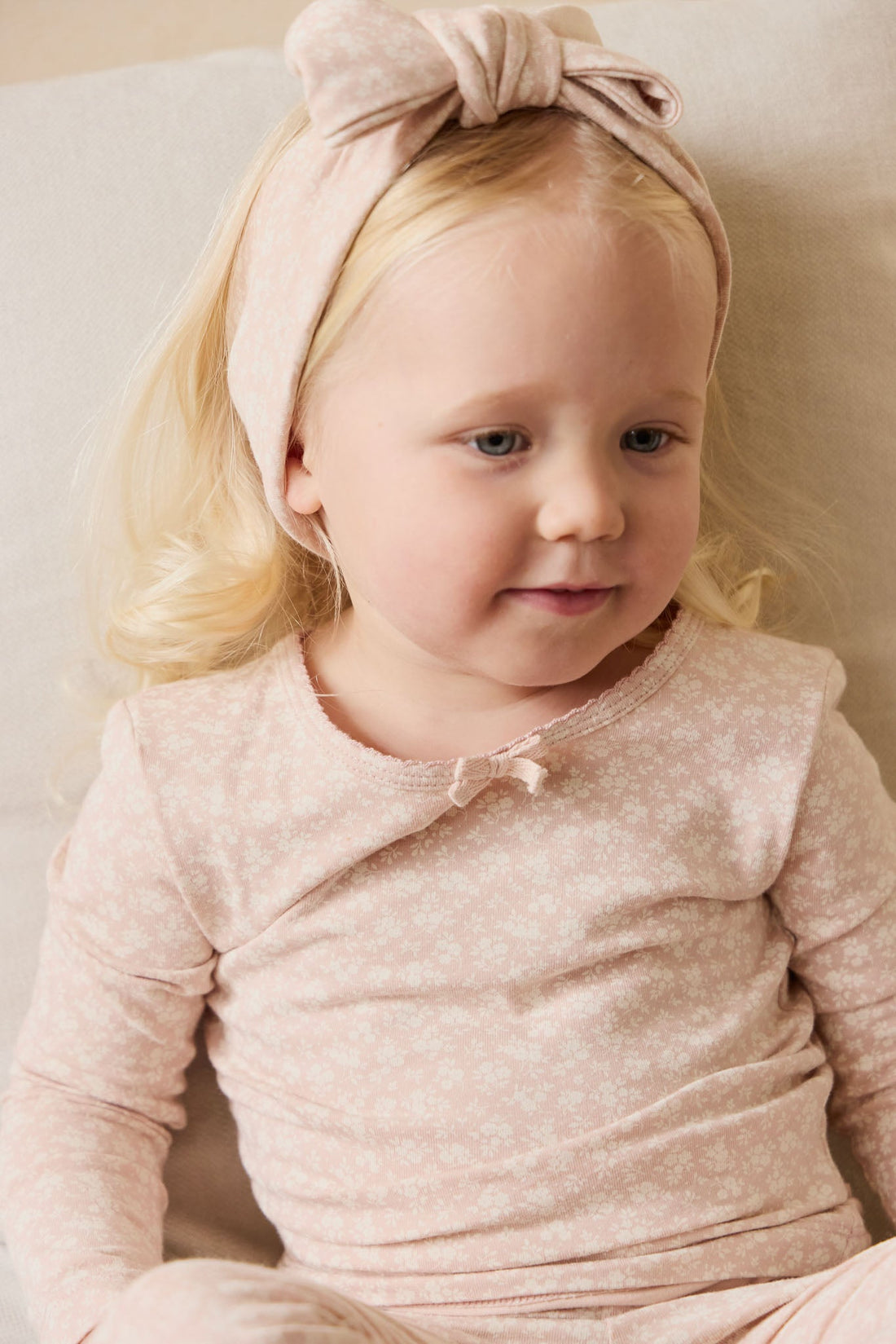 Organic Cotton Long Sleeve Top - Rosalie Field Rose Childrens Top from Jamie Kay Australia