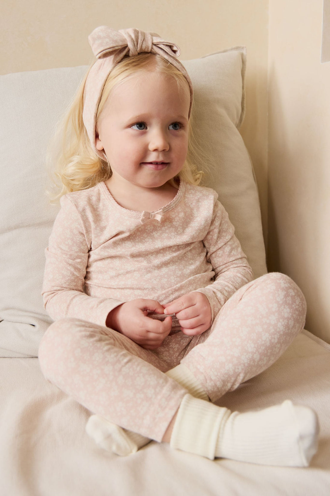 Organic Cotton Long Sleeve Top - Rosalie Field Rose Childrens Top from Jamie Kay Australia