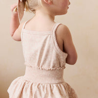 Organic Cotton Singlet - Rosalie Field Rose Childrens Singlet from Jamie Kay Australia