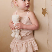 Organic Cotton Singlet - Rosalie Field Rose Childrens Singlet from Jamie Kay Australia