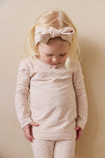 Organic Cotton Long Sleeve Top - Rosalie Field Rose Childrens Top from Jamie Kay Australia