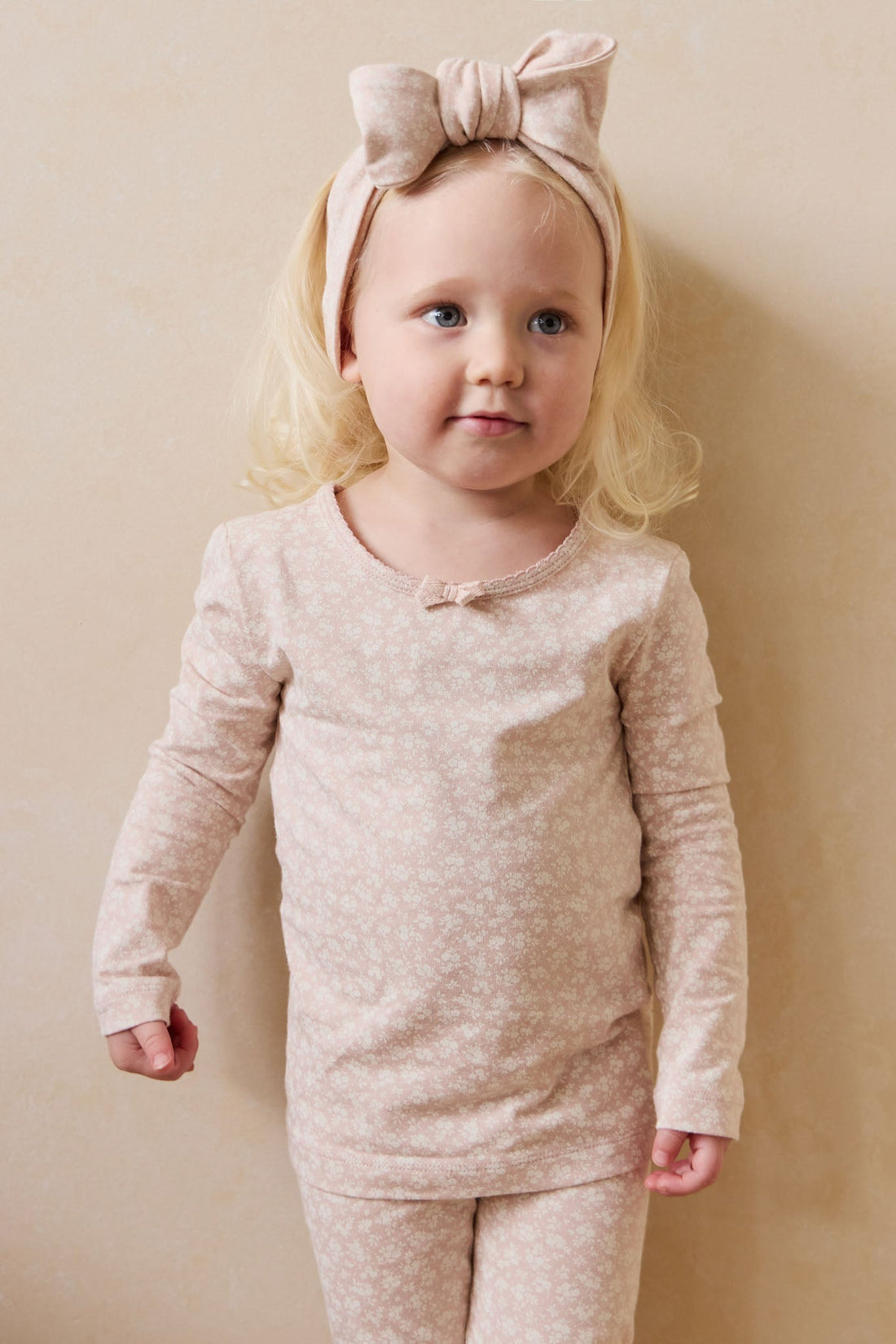 Organic Cotton Long Sleeve Top - Rosalie Field Rose Childrens Top from Jamie Kay Australia