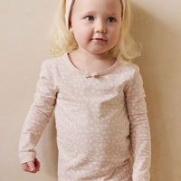 Organic Cotton Long Sleeve Top - Rosalie Field Rose Childrens Top from Jamie Kay Australia