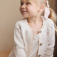 Delilah Cardigan - Cherry Love Blush Childrens Cardigan from Jamie Kay Australia