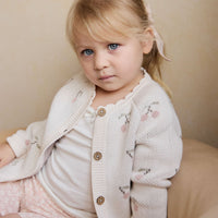 Delilah Cardigan - Cherry Love Blush Childrens Cardigan from Jamie Kay Australia