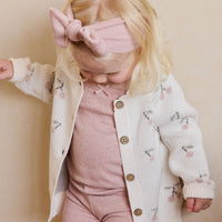 Delilah Cardigan - Cherry Love Blush Childrens Cardigan from Jamie Kay Australia