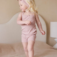 Organic Cotton Modal Elisa Short - Peony Marle Childrens Short from Jamie Kay Australia