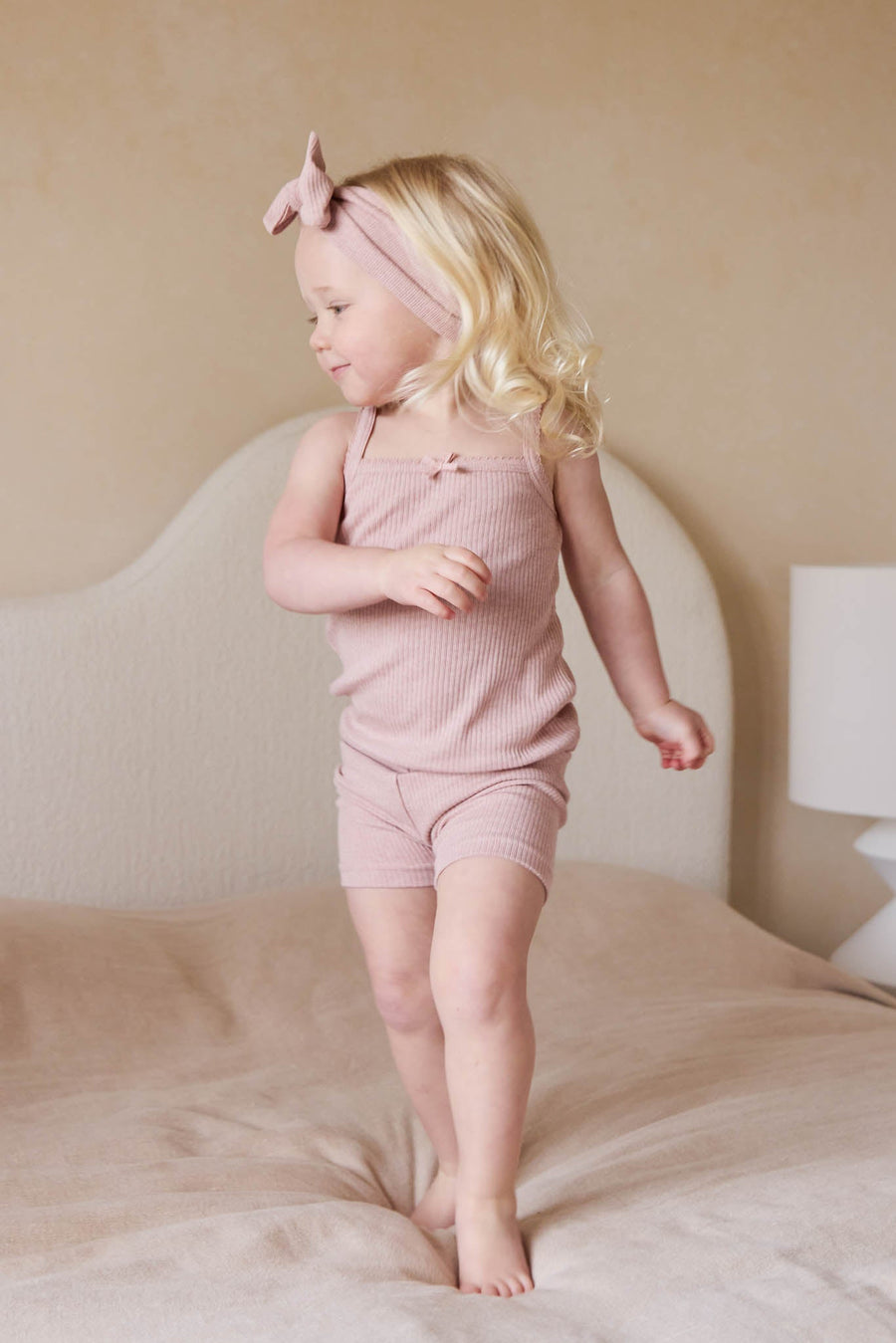 Organic Cotton Modal Elisa Short - Peony Marle Childrens Short from Jamie Kay Australia