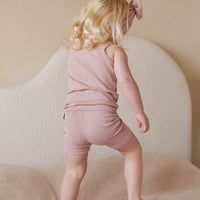 Organic Cotton Modal Singlet - Peony Marle Childrens Singlet from Jamie Kay Australia