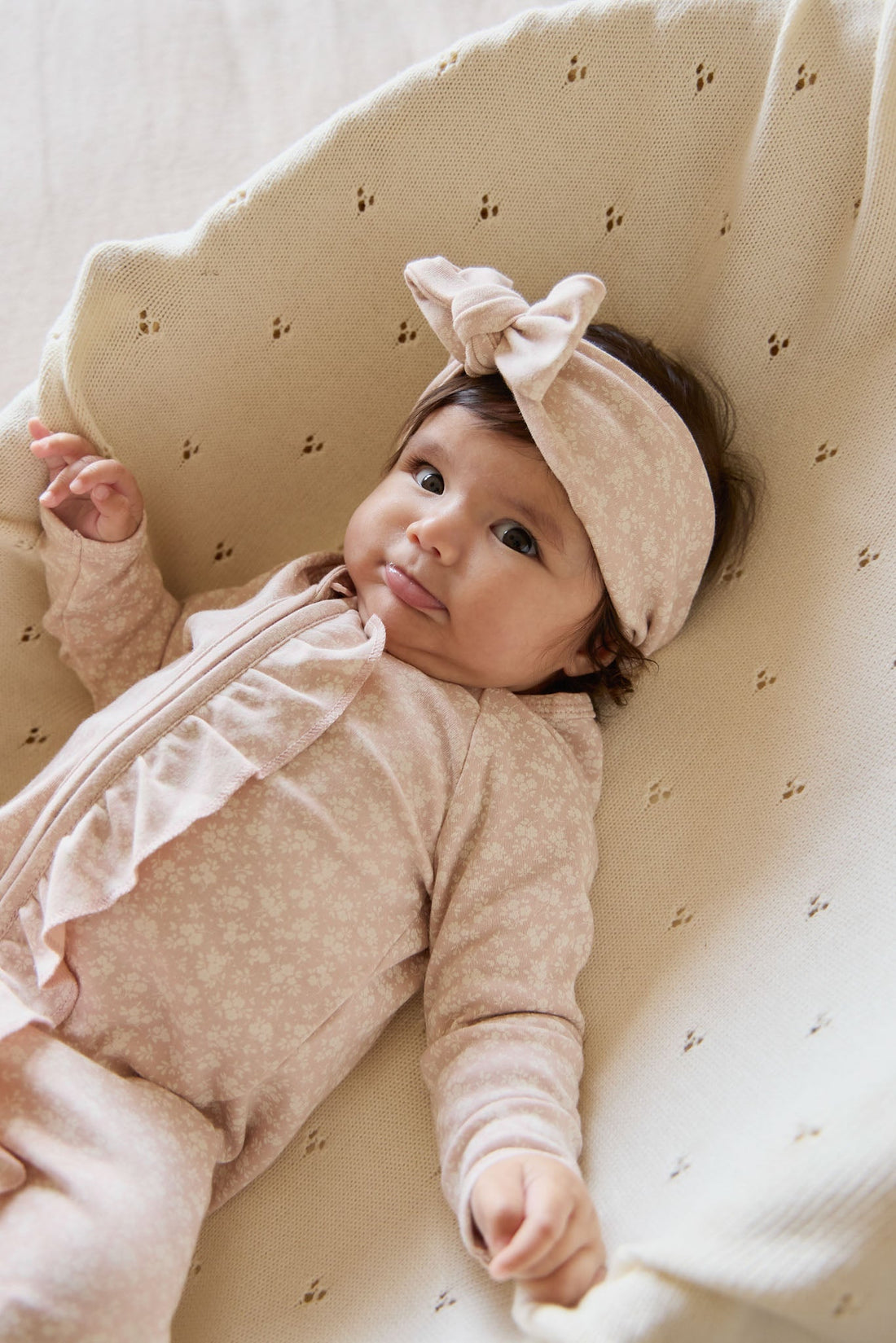 Organic Cotton Melanie Onepiece - Rosalie Field Rose Childrens Onepiece from Jamie Kay Australia