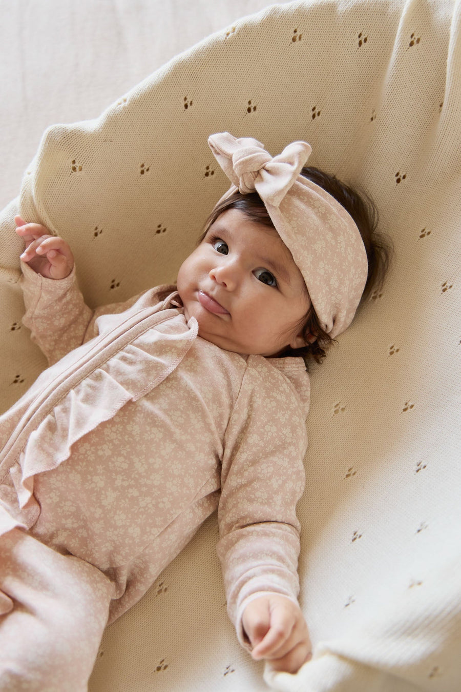 Organic Cotton Melanie Onepiece - Rosalie Field Rose Childrens Onepiece from Jamie Kay Australia