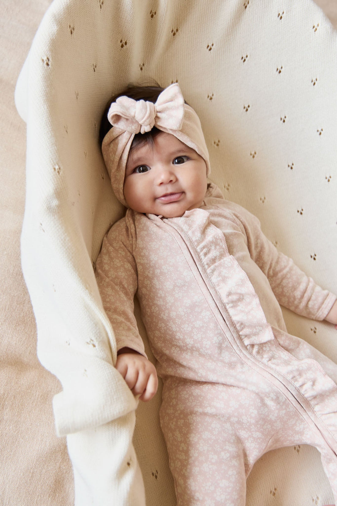 Organic Cotton Melanie Onepiece - Rosalie Field Rose Childrens Onepiece from Jamie Kay Australia