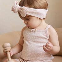 Organic Cotton Singlet - Rosalie Field Rose Childrens Singlet from Jamie Kay Australia