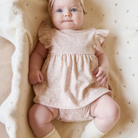 Organic Cotton Elianna Playsuit - Rosalie Field Rose Childrens Playsuit from Jamie Kay Australia