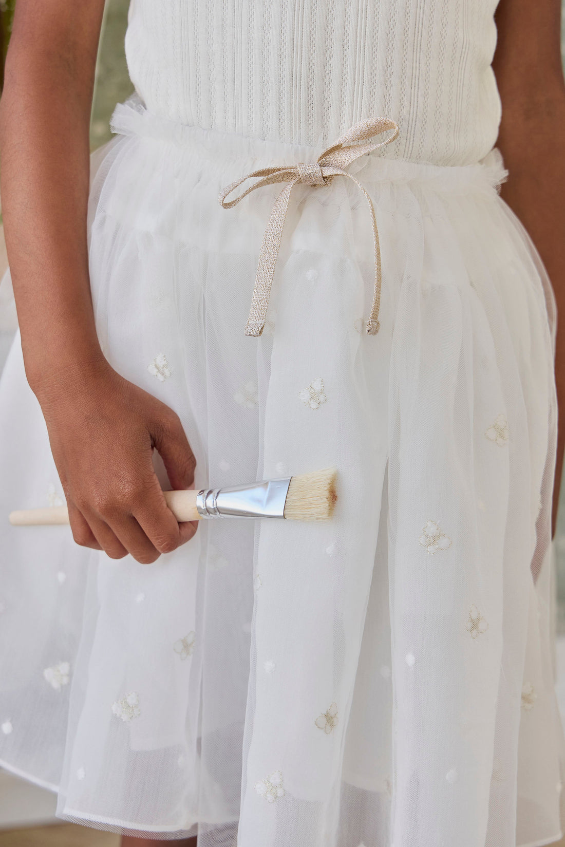 Bellamy Skirt - Parchment Ballerina Butterfiles Childrens Skirt from Jamie Kay Australia