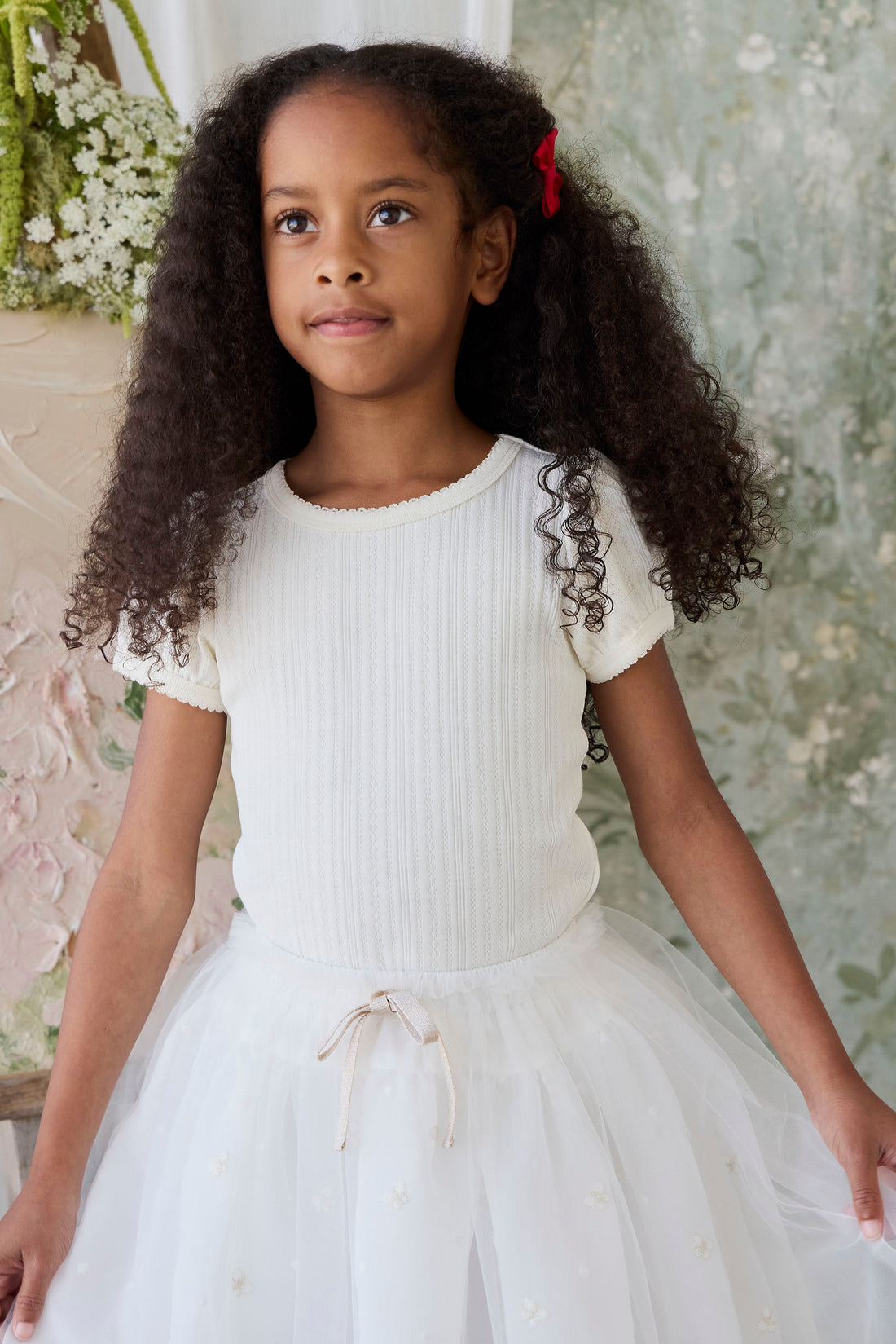 Bellamy Skirt - Parchment Ballerina Butterfiles Childrens Skirt from Jamie Kay Australia