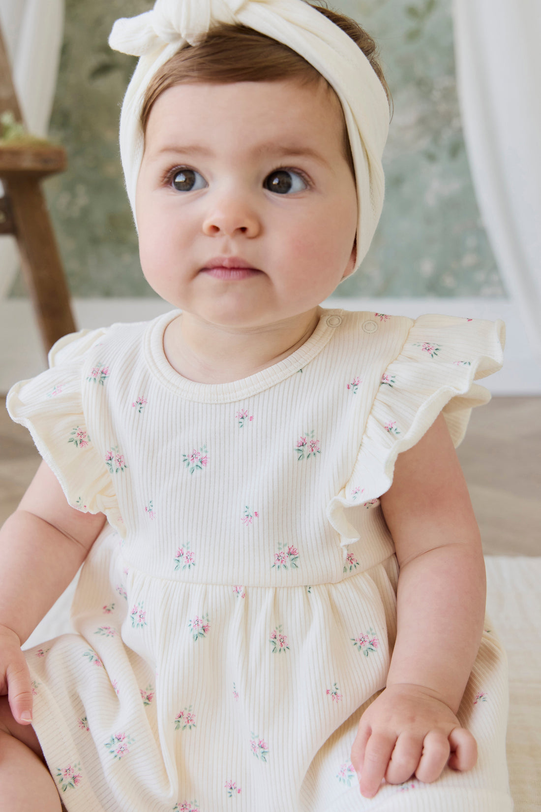 Organic Cotton Rib Elianna Playsuit - Emma Whisper Childrens Playsuit from Jamie Kay Australia
