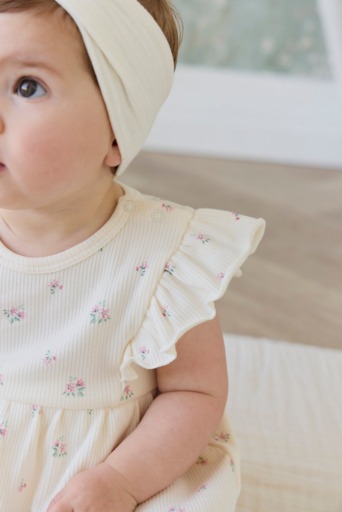 Organic Cotton Rib Elianna Playsuit - Emma Whisper Childrens Playsuit from Jamie Kay Australia