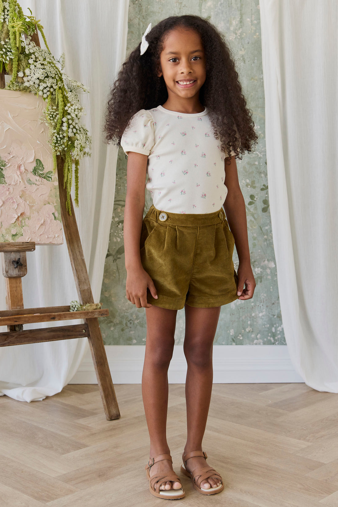 Organic Cotton Rib Astra Top - Emma Whisper Childrens Top from Jamie Kay Australia