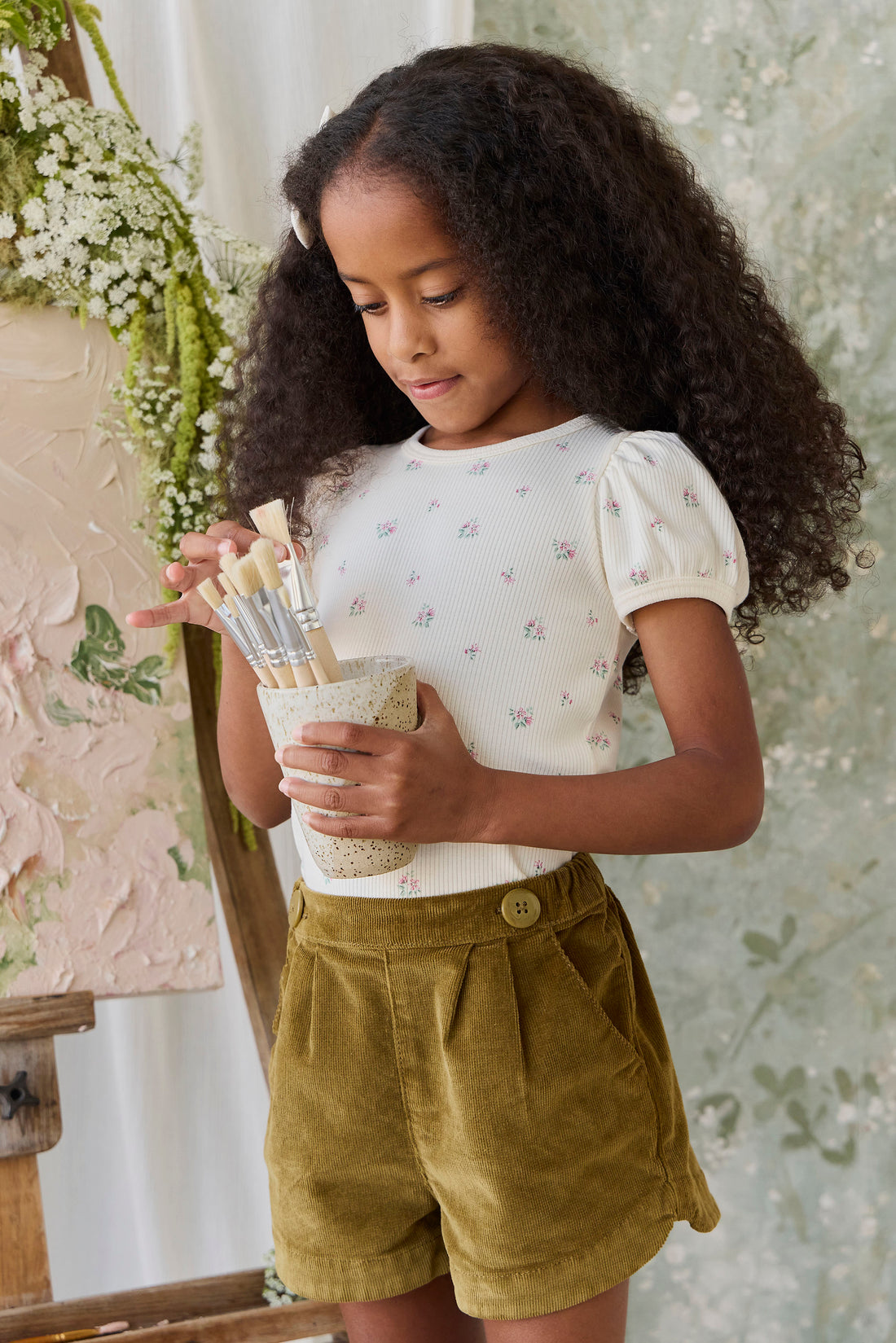 Jardine Short - Chrysanthemum Childrens Shorts from Jamie Kay Australia