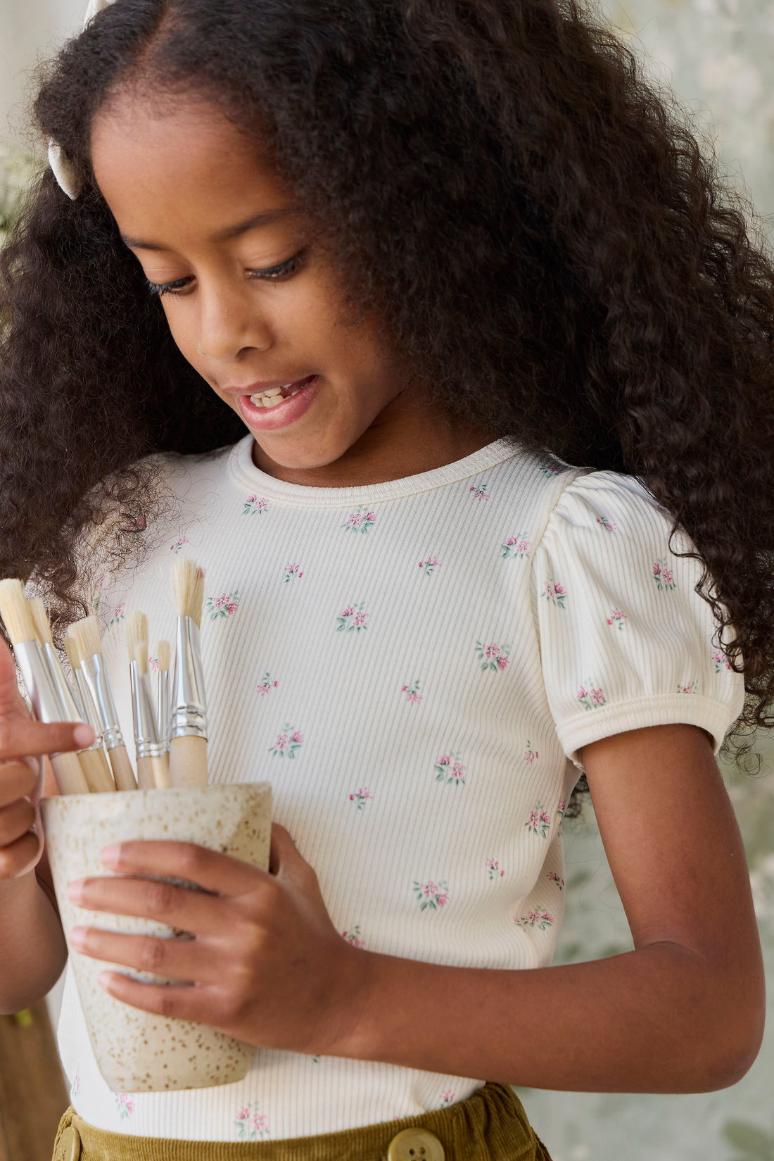 Organic Cotton Rib Astra Top - Emma Whisper Childrens Top from Jamie Kay Australia