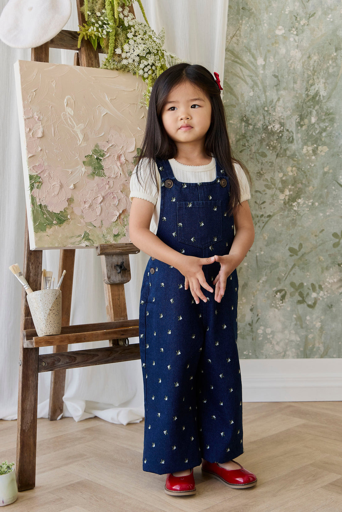 Organic Cotton Pointelle Rhea Top - Parchment Childrens Top from Jamie Kay Australia