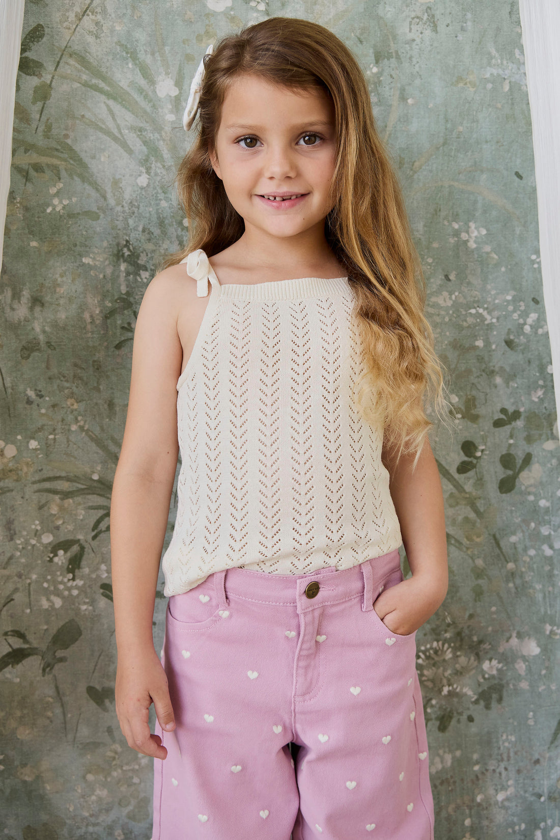 Astra Pant - Petite Heart Orchid Childrens Pant from Jamie Kay Australia