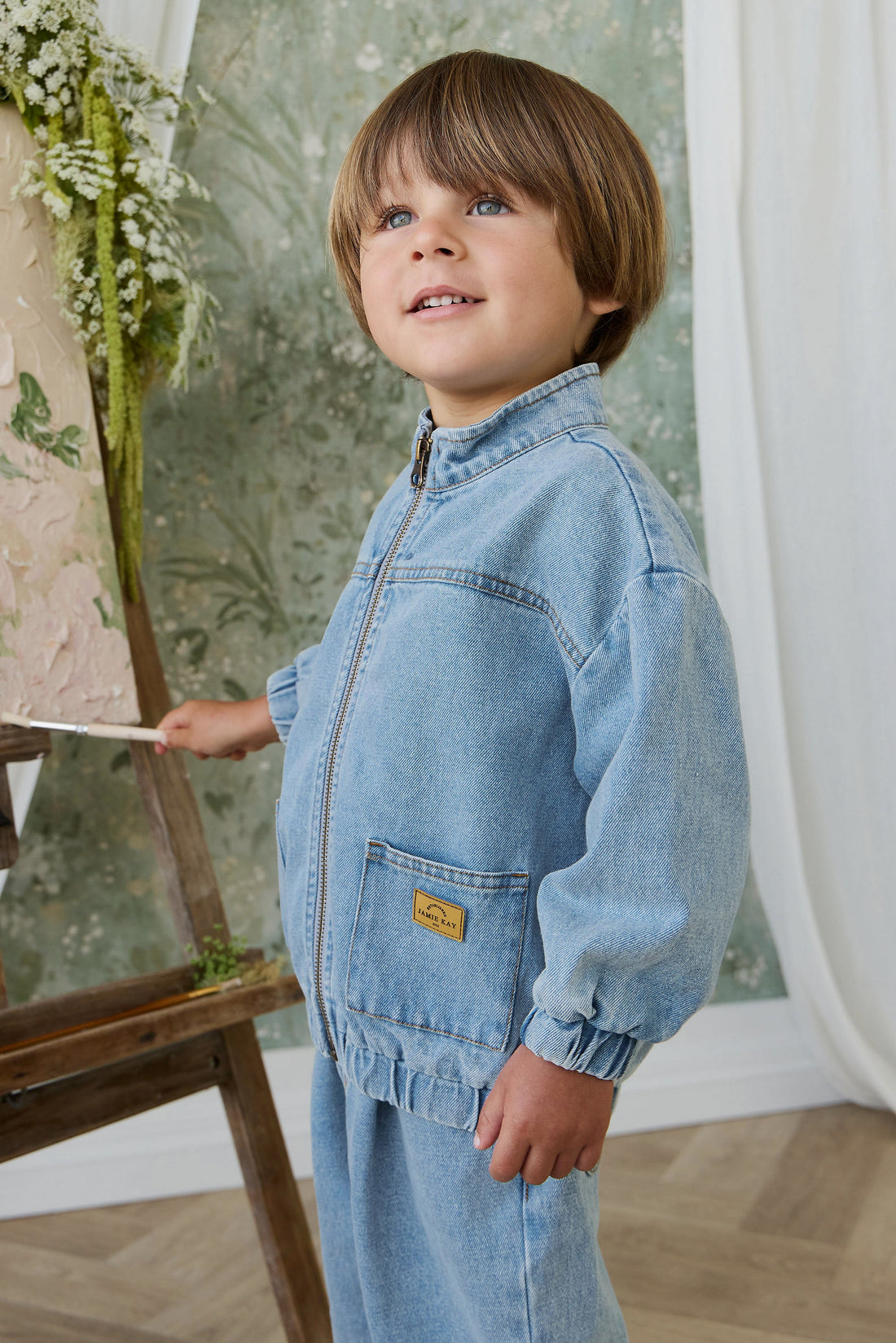Murray Denim Jacket - Light Wash Childrens Jacket from Jamie Kay Australia