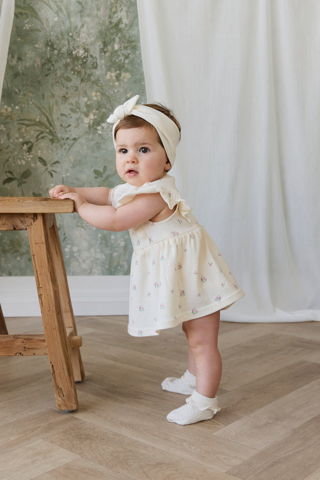 Organic Cotton Rib Elianna Playsuit - Emma Whisper Childrens Playsuit from Jamie Kay Australia