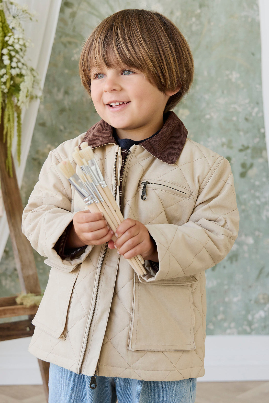 Wolfe Jacket - Sandstone Childrens Jacket from Jamie Kay Australia